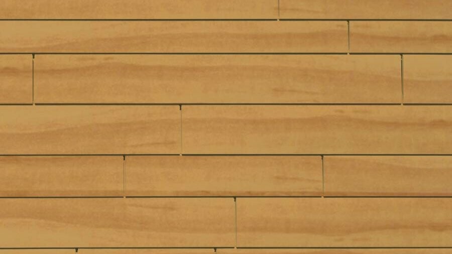 Wykończenie ścian z paneli aluminiowych PREFA w kolorze jasnego drewna - siding w kolorze jasnego drewna