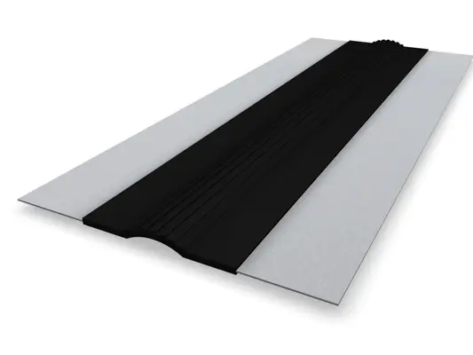PREFA dylatacja rynny leżącej, aluminium, czarny, 6000 x 375 mm, wysokiej jakości rozwiązanie uszczelniające do montażu rynien.