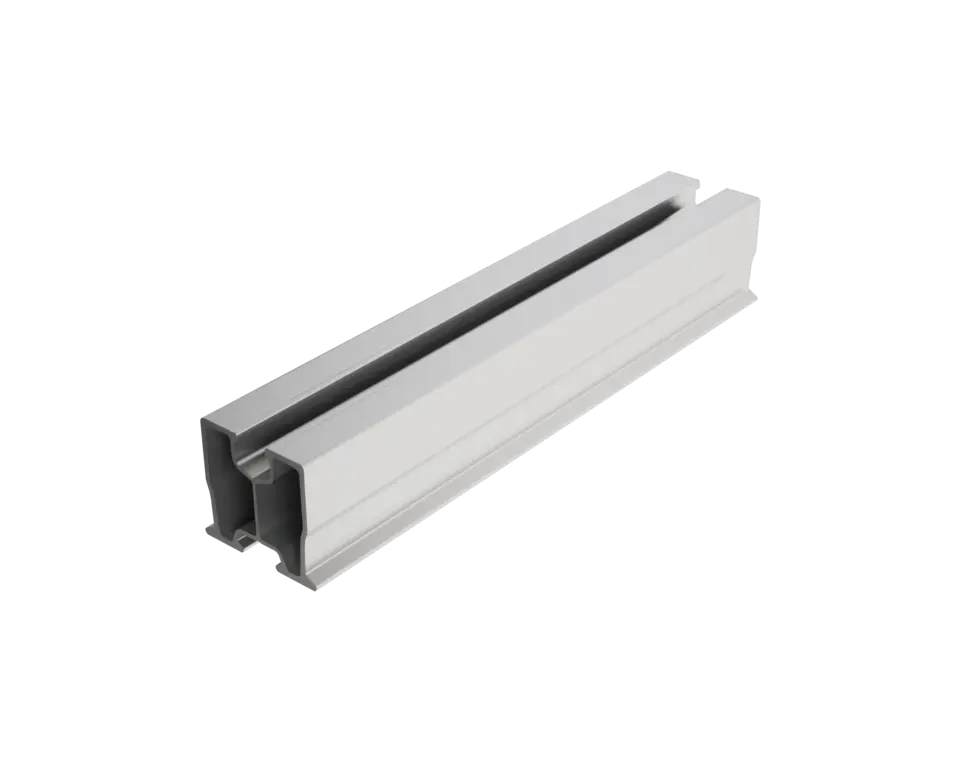 PREFA Profilschiene zur Befestigung der PV-Module.