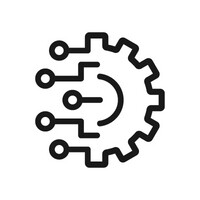 Klipart zębatki oznaczający rozwój techniczny i innowacje 