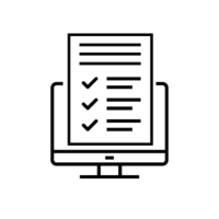 Clipart ekranu z listą kontrolną lub formularzem